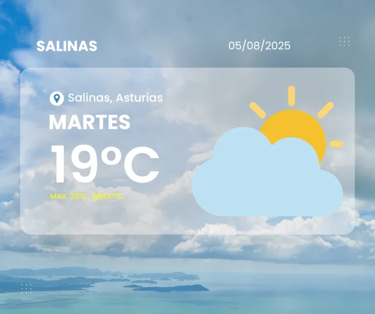 Parte meteorológico de Salinas para el 5 de agosto de 2025